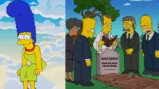 Murió Marge Simpson: Filtran imagen de Homero llorando en la tumba de su esposa