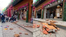 Un joven fue heridos por la caída de una marquesina, pero se reporta estable.