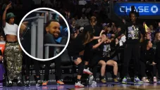 Curry fue visto disfrutando del partido de Valkyries