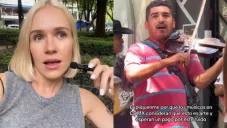 Influencer rusa se burla de músico callejero y confiesa que no paga impuestos en México