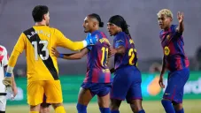 Presidente del Comité Técnico de Árbitros de España es captado junto a Joan Laporta en palco de Vallecas