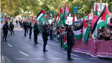 Protestas propalestinas estallan en Madrid y suspenden la última etapa de la Vuelta a España 2025
