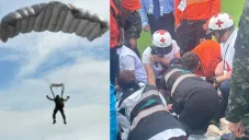 VIDEO: Tragedia en Desfile Militar: paracaidista cae mientras ondeaba la bandera