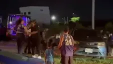 Pelea en las afueras del Estadio El Encanto