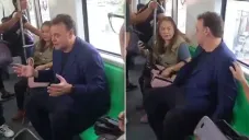Faitelson sorprendió a los usuarios del metro regio
