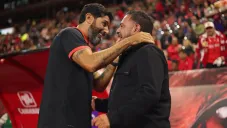 Loco Abreu y Antonio Mohamed