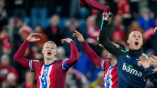 Haaland y su emotivo festejo