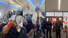 La fiesta arriba del avión no salió tan bien como esperaban.