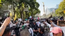 El Ángel de Independencia fue el punto de reunión desde las 10 de la mañana.