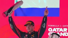 Max Verstappen celebra tras ganar el GP de Qatar