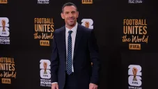 Maxi Rodríguez en el sorteo del Mundial