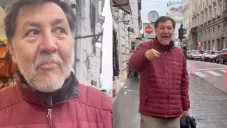 Video: Fernández Noroña agrede a ciudadano en Roma, le golpea el celular y defiende a Maduro