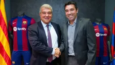 Deco junto a Joan Laporta
