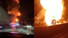 VIDEO: Pipa cargada con gas LP explota en carretera México-Querétaro