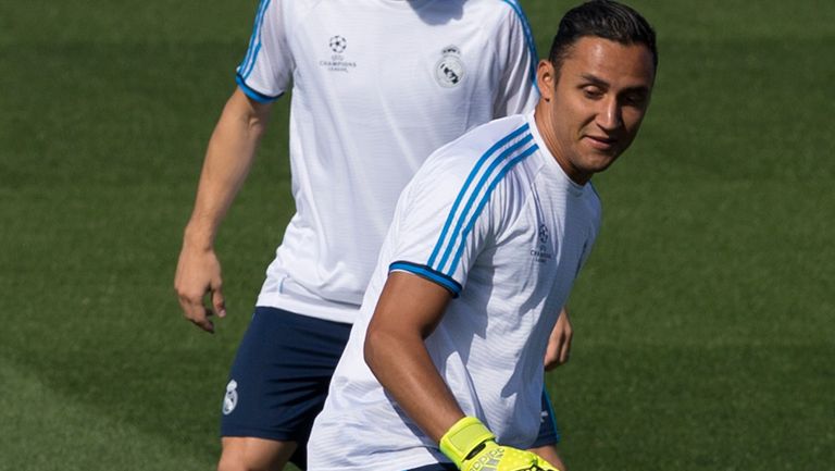 Keylor Navas, durante un entrenamiento del Real Madrid