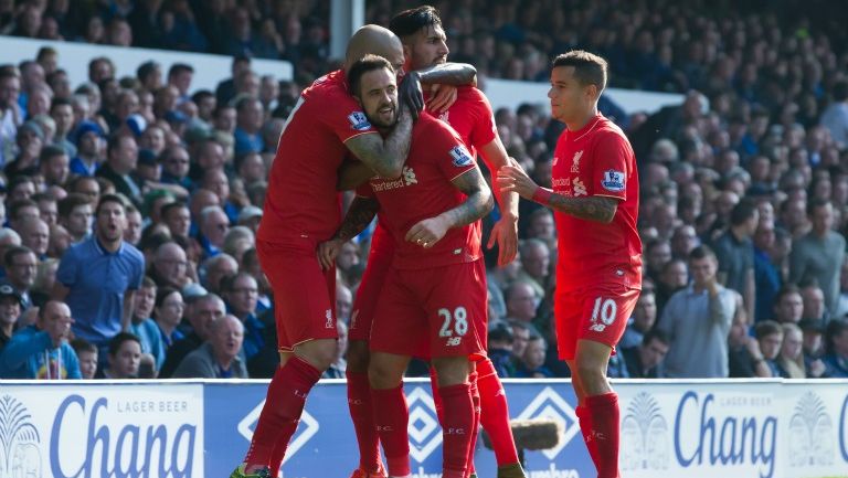 El Liverpool celebra un gol durante un partido 