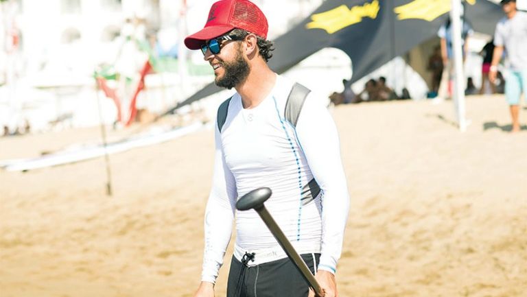 Alfredo Salafranca en un evento de Surf