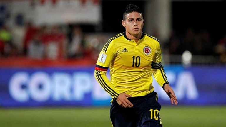 James Rodríguez durante el partido contra Chile