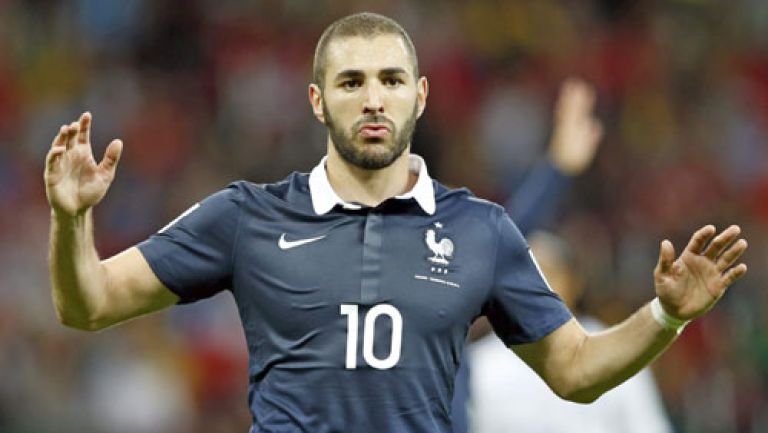 Karim Benzema, en un partido con Francia