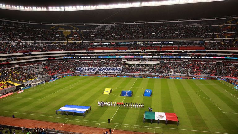 Ceremonia previa al México vs El Salvador