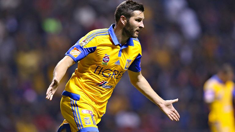 Gignac festeja gol contra Chiapas