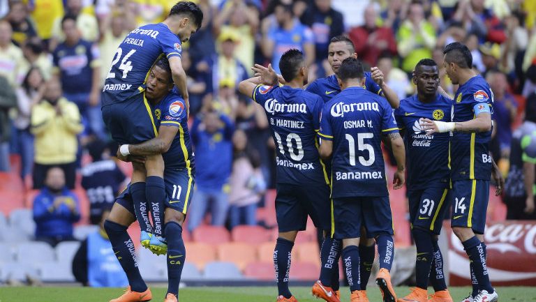 Americanistas festejan gol contra Santos 