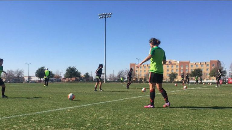 El Tri Femenil, durante un entrenamiento