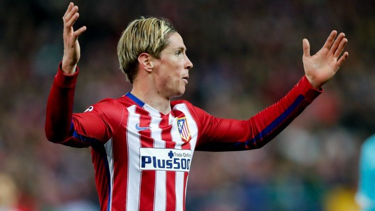 Torres se lamenta en un partido del Atleti