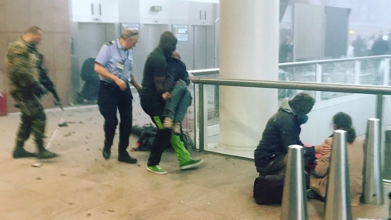 Personas heridas tras la explosión en el aeropuerto