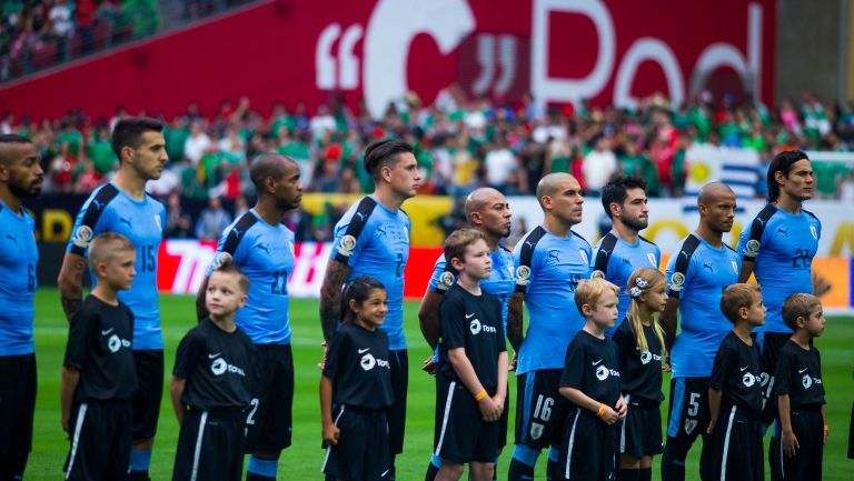 Jugadores uruguayos en el Estadio de Phoenix