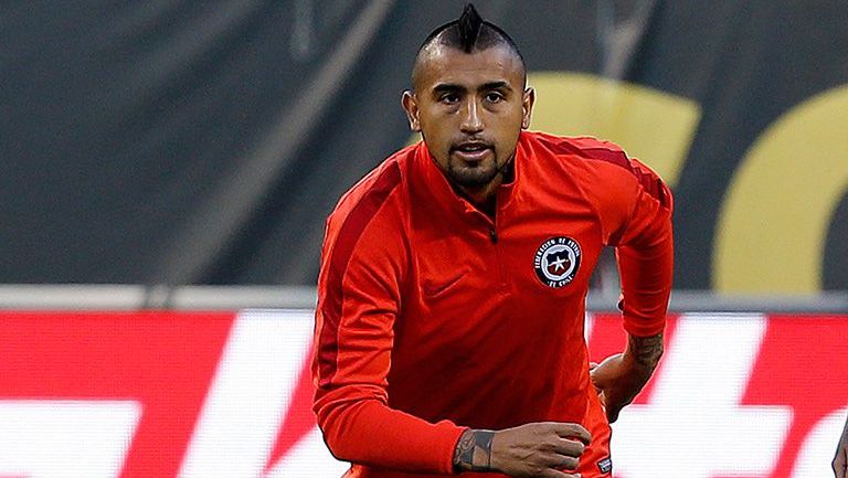 Arturo Vidal, entrenando con Chile previo a enfrentar a Argentina