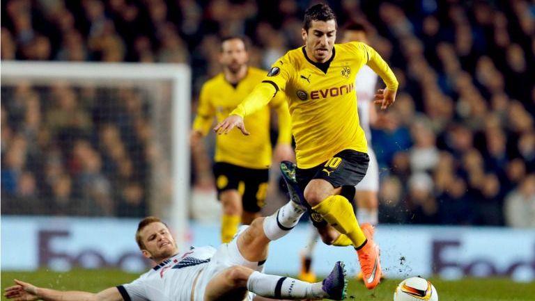 Henrikh Mkhitaryan, durante un partido con el Borussia Dortmund