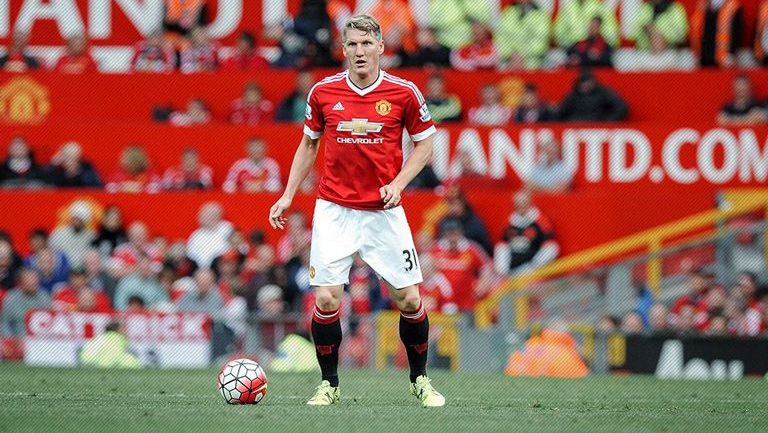 Bastian, en un juego del Manchester United