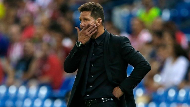 Diego 'Cholo Simeone, entrenador del Atlético de Madrid, durante un encuentro de los 'Colchoneros'