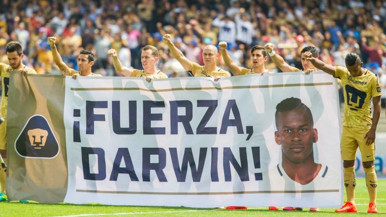 El equipo universitario da mensaje de apoyo a Darwin 