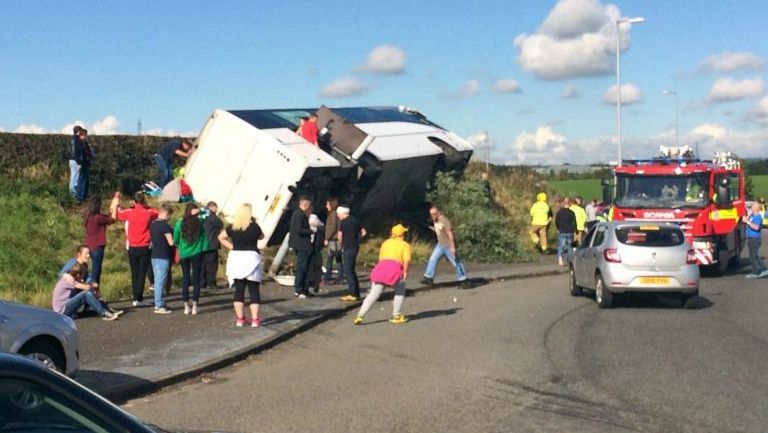 El accidente de tránsito en Escocia