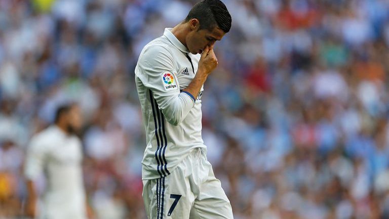 Cristiano Ronaldo se lamenta en juego del Real Madrid