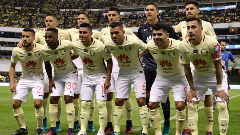 Once inicial del América en el partido del Centenario contra Xolos