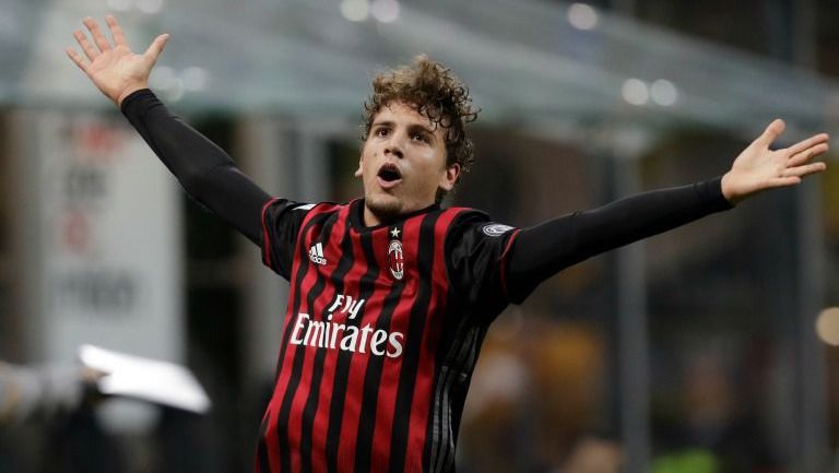 Locatelli celebra el gol del triunfo del Milan 