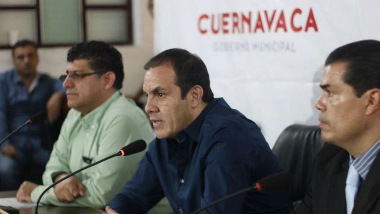  Cuauhtémoc Blanco, durante un evento político como alcalde de Cuernavaca