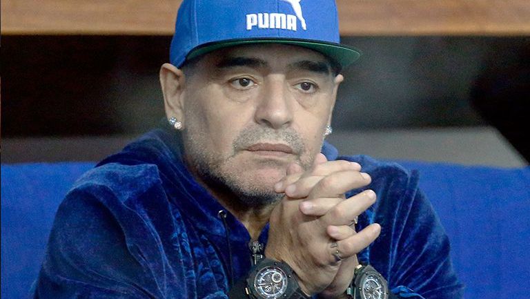 Maradona observa Final de la Copa Davis