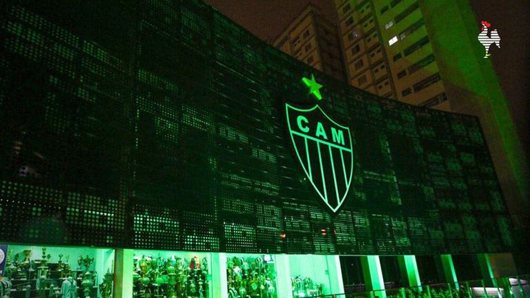 Las instalaciones del Mineiro se pintaron de verde por el 'Chape'