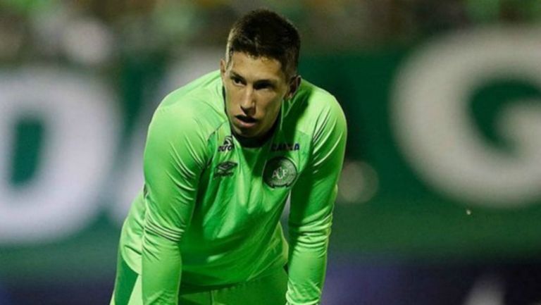 Jackson Follman durante un entrenamiento con el Chapecoense