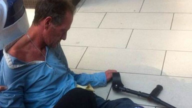 Supuesta foto de Paul Gascoigne tras la pelea 