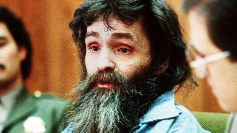 Charles Manson, durante una sesión en la corte