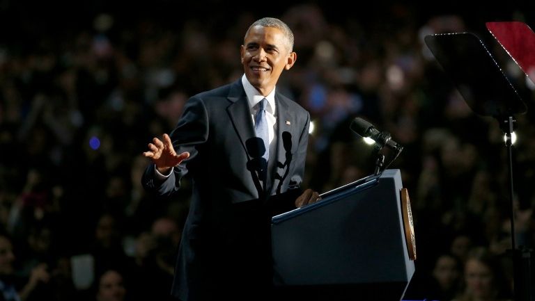 Obama, durante su discurso de despedida como presidente de EU
