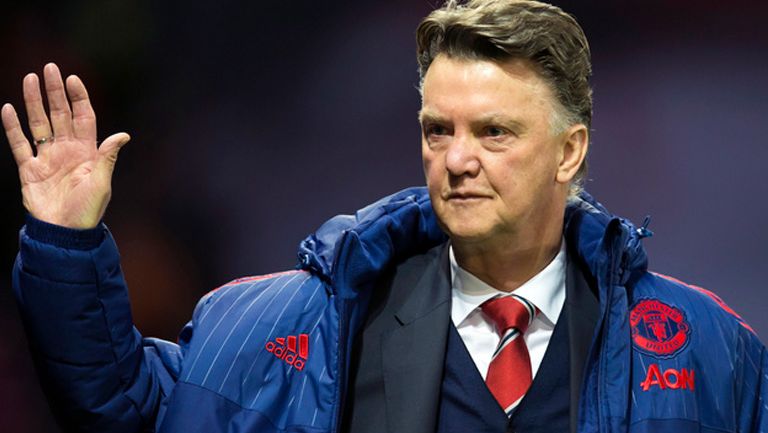 Van Gaal en un partido del Manchester United