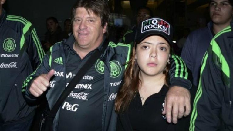 'La Pioja' con su papá cuando era entrenador de la Selección Mexicana