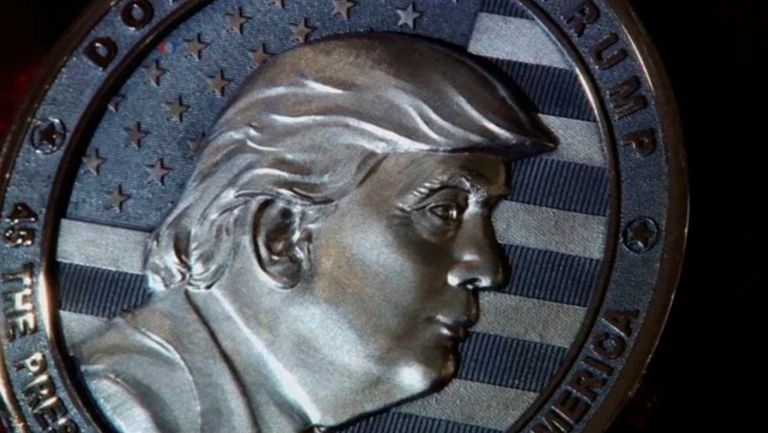 Así luce la moneda de Donald Trump