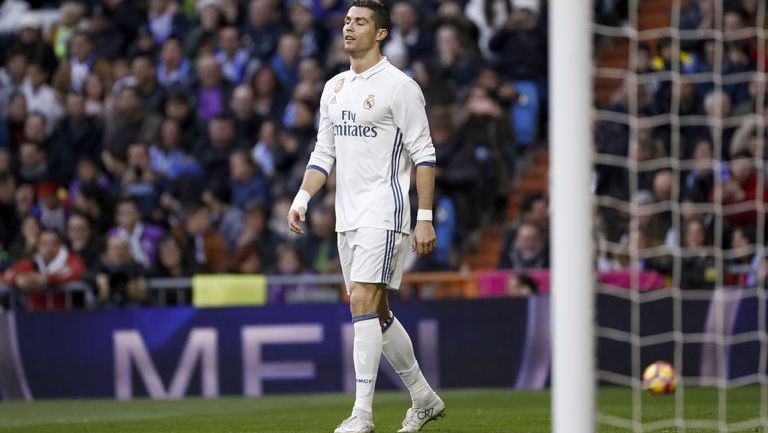 Cristiano Ronaldo lamenta una falla frente al Málaga